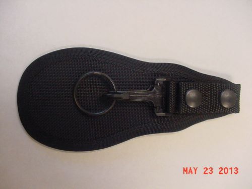 Don Hume Nylon Web KEy Strap with Flap, black snaps