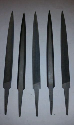 (5) GROBET-SWISS 31.027 6&#034; Barrette Files, #00 Cut, New. LOOK! GREAT PRICE!