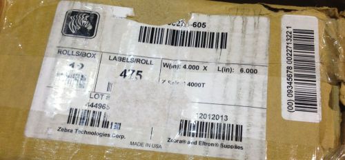 Zebra Z-Select 800274 4000T Paper Thermal Transfer Label for Barcode Printer