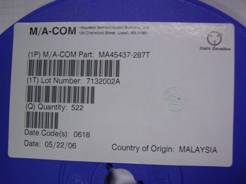 10 Ma-Com MA45437-287T Si Abrupt Tuning Varacter Diodes SOT-23