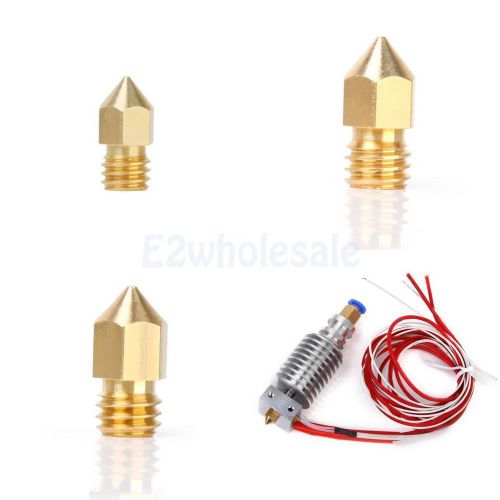 3d printer extruder metal e3d j-head hotend + 0.2/0.3/0.4/0.5mm extruder nozzle for sale