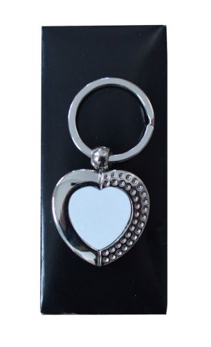 12 pcs8.5x4cm Heart Key Rings  Heat Transfer Blank Gift