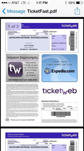 2 National Success School Tickets (45% off) !!!!!!!