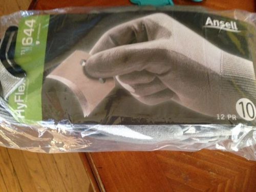 Ansell hyflex cut protection gloves - size 10 - model 11-644-10 -12/pk for sale