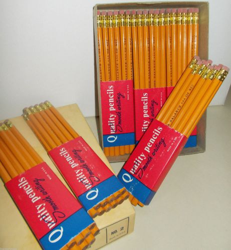 VINTAGE NO. 2 PENCILS A.W. FABER BALANCE USA 72 NIB YELLOW HEXAGON   - MIS583