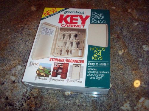 New in Box Generations Lockable 24 Key Mount Cabinet Storage Plastic Gray