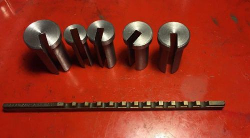 Dumont keyway broach 5/32-b hs w/ 5 bushings -key-way, broaching, machinist tool for sale