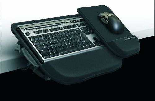 Fellowes Tilt-N-Slide Pro Keyboard Manager - Black - 8060201 - No Tool Install