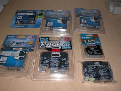 Mix lot of 7 pcs. Genuine Brother TZE231, TZ111,TZ-211etc,  P-Touch Label Tape