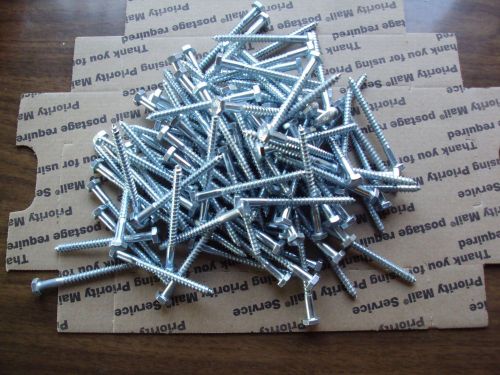 100 Ct Hex Head 1/4 x 3&#034; Lag Bolts Zinc Plate Wood Screws