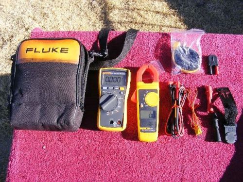 FLUKE 116/323 *NEAR MINT* HVAC TECHNICIANS&#034; MULTIMETER AND CLAMP METER COMBO SET