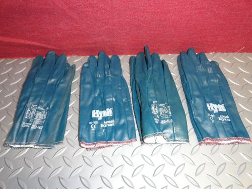 4 pair of nitrile impregnated, light to medium duty work gloves (size: 7, small) for sale