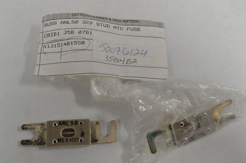 LOT 2 NEW BUSSMANN ANL 50 BUSS INDICATING LOW VOLT LIMITER 50A AMP FUSE B262099