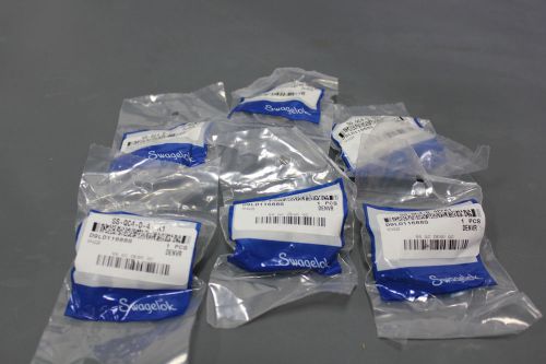 6 new swagelok instru quick connect stem w/ valve ss-qc4-d-4pfk1 (s12-3-153fe) for sale