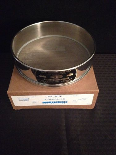 NEW FISHERBRAND U.S.A. Standard Test Sieve No. 40 0.0165&#034; 8&#034;-FH-SS-US-40