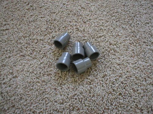 LOT OF 5, SPEARS, 1 1/4&#034; x 3/4&#034; SLIP x SLIP SCHEDULE 80 CPVC REDUCER BUSHING