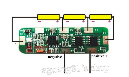 4A-5A PCB BMS Protection Board for 3 Packs 18650 Li-ion lithium Battery Cell