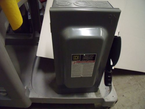 # 1342 Square D NON Fusible Hu362 3 Pole  60 AMP  600 Volt Disconnect NEMA 1