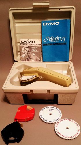 VINTAGE DYMO LABEL MAKER MARK VI 6 WITH CASE