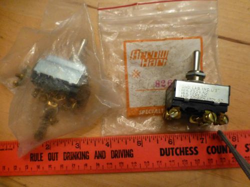 Lot of 2 Arrow Hart Toggle Switch 82624 10 amp 250 vac