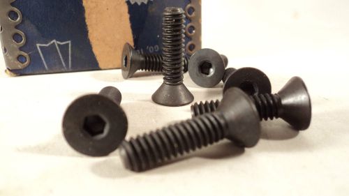 Safety socket corp. screws chicago il 1/4-20 x 1&#034; black flat head old nos for sale