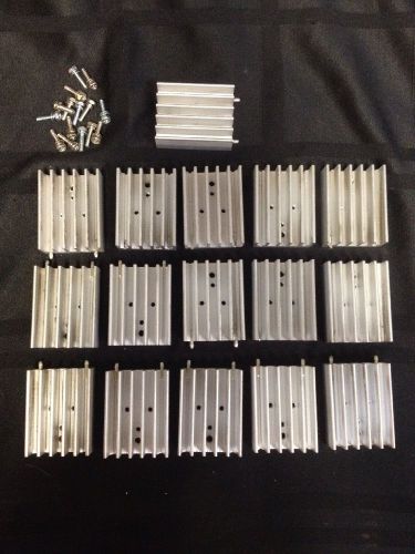 16x Small Reclaimed Extruded Aluminum Heat sinks Audio Amp DIY LED Tuner Craft