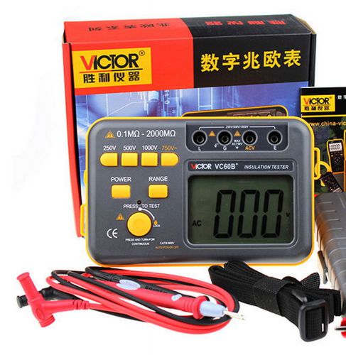 Victor VC60B+ Digital Insulation Resistance Tester Megger MegOhm Meter