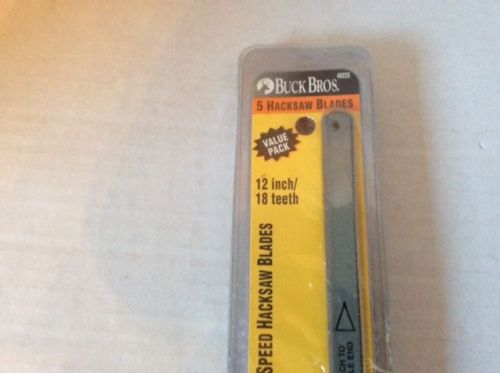 NEW Hacksaw blades 12 inch -18 Teeth GET 4-FIVE PACKS OF  Blades Buck Bros.40225