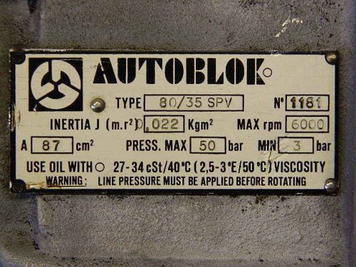 AUTOBLOK CNC HYDRAULIC CHUCK ACTUATOR 80/35 SPV, from TONG-ILL TNL20