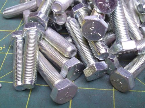 HEX CAP SCREWS 3/8-24 X 1-1/2 GRADE 5 ZINC FULL THREADS (QTY 21) #57175