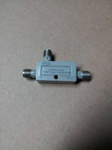 Merrimac P/N C3MT-20-12G, RF 20dB Directional Coupler, SMA, 12GHZ.