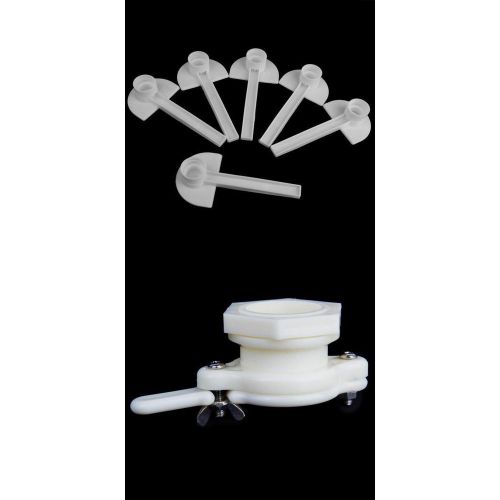 6 Plastic Beekeeping Honey Entrance Feeder +Honey Gate Valve Hive Beekeeper Tool