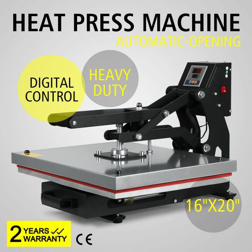 16&#034;X20&#034; AUTO OPENING T-SHIRTS HEAT PRESS 40X50 T-SHIRT MAGNETIC AUTOMATIC GREAT