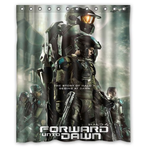 Best Quality Halo 4 Shower Curtain available 4 Size