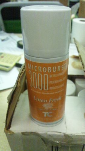 TC/Rubbermaid 401255A TC Microburst 3000 Aerosol Refill, Linen Fresh (12 cans)