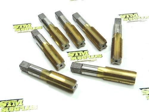 Lot of 7 hss tin coated vermont hand taps 1&#034; -14 ns for sale