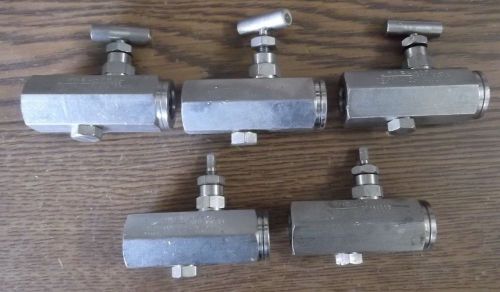 5 Deltrol/Pneu-trol 1/4&#034; SS Flow Control Valves SFP20SSB (by lot or separate)