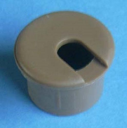 *NEW*  1&#034; PLASTIC ROUND DESK GROMMET - TAN -  #MOI-1041