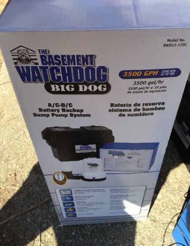 BWD12-120C Basement Watchdog Computer Operated Emergency AC/DC Sump Pump System