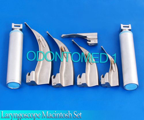 2 Laryngoscope Macintosh Set 2 handle C, 9 Macblades