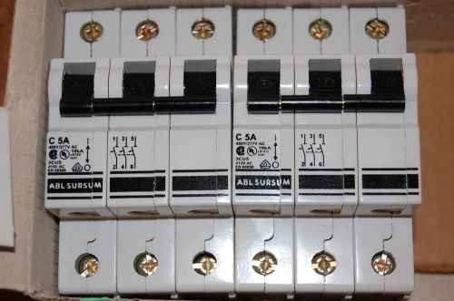 Lot 2 New ABL Sursum V-EA 3CU5 C 5A Manual Motor Controller Breakers