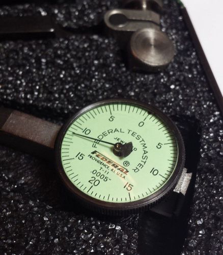 FEDERAL NO. T-11 DIAL TEST INDICATOR .030 RANGE 0-15-0 READING  .0005 GRADS