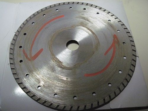 USED FOR A FEW CUTS 10&#034; backsplash tile saw blade