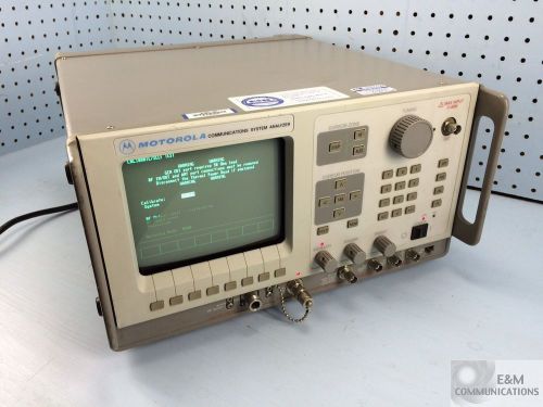 R2600 R2600CCBS MOTOROLA COMMUNICATIONS SYSTEM ANALYZER SERVICE MONITOR