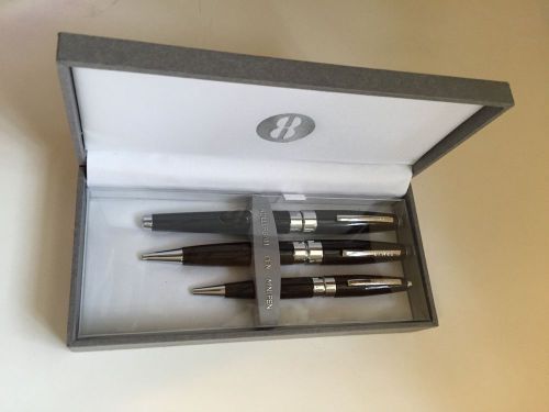 BILL BLASS Trio Pen Set NIB Black Pen / Rollerball / Mini BB0129-1