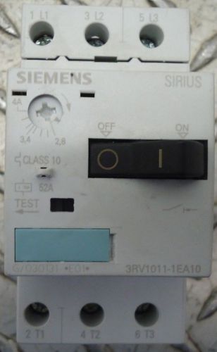 SIEMENS 3RV1011-1EA10 MOTOR STARTER PROTECTOR