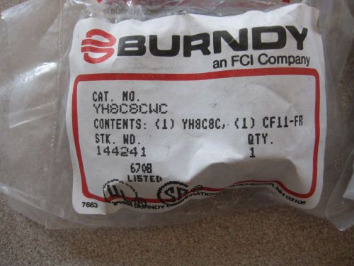 New Lot of 7 Burndy YH8C8CWC H Crimp  1-YH8C8C &amp; 1- CF11FR   Stk.144241