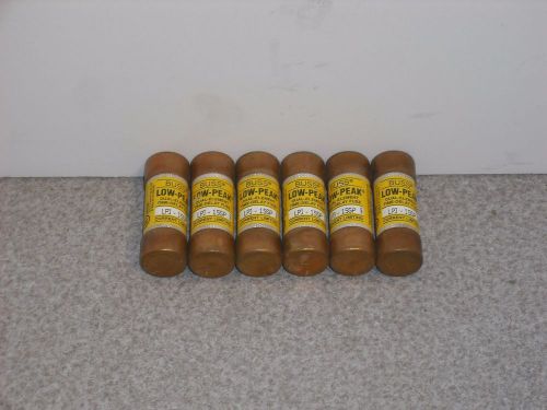 Lot of 6 Buss Low-Peak N40 Fuses (LPJ-15SP)