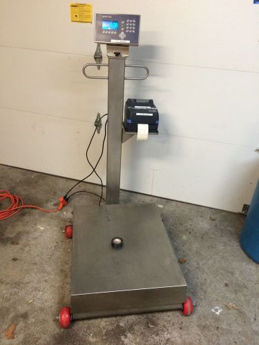 Mettler Toledo Floor Platform Scale W / Printer - Showes  KG or LBS