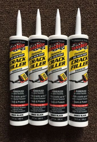 LOT of 4 10oz Caulk Gun Tubes Of SealBest Elastomeric Blacktop Crack Filler